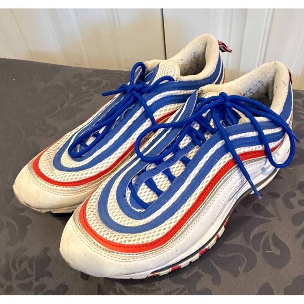 Nike Air Max 97 USA Game Royal Red White Men's 8 921826-404 Sneakers